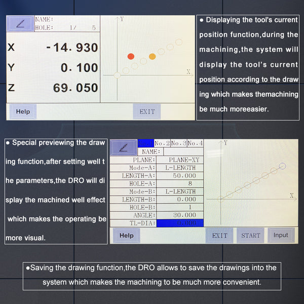 Dro Pcd Function LCD multi function 3 Axis DRO display unit – Shapiro Enterprises