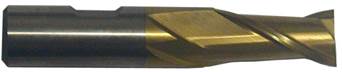 HSS End Mill Tin Coated 2Flute