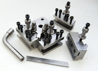 Quick change tool post set for 115mm to 127mm center height
